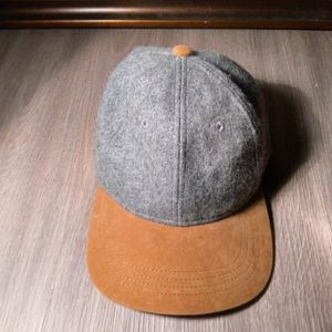 Suede brim cap